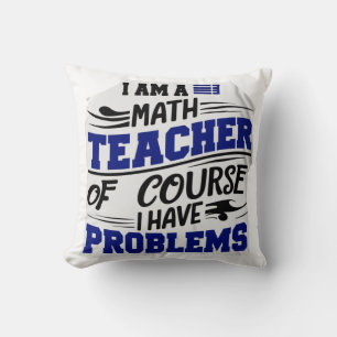 Almofada Professor de matemática Piada 