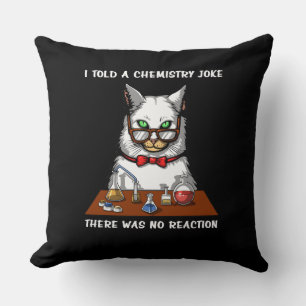 Almofada Professor de Química Cat Engraçado Piada de não re
