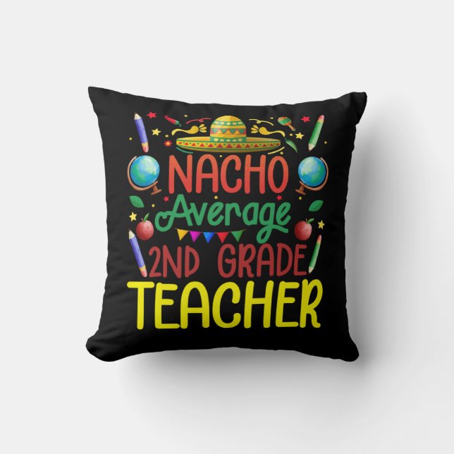 Almofada Professor de Segundo Ano Nacho Médio Cinco (Frente)