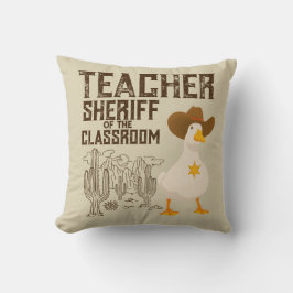 Almofada Professor de volta à escola Cowboy Retro Goose Eng