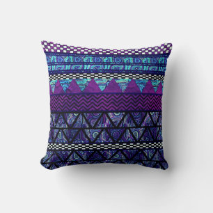 Almofada Profundamente - teste padrão tribal roxo das