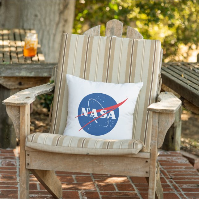 Almofada Projeção Iconic NASA Rocket White de 16" x 16" (Cadeira)