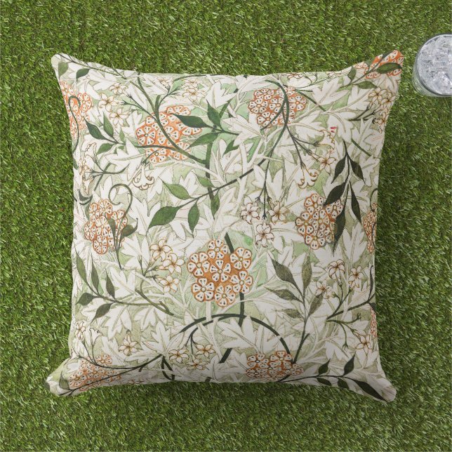 Almofada Projeto de Jardim de Flores de Jasmim de William M (Grama)