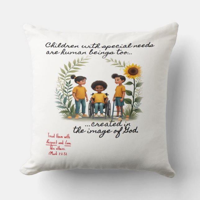 Almofada Promoção de crianças com necessidades especiais de (Frente)