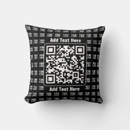 Almofada Promotional QR code (editable) plus Logo Pattern