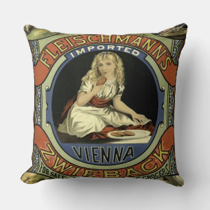 Almofada Propaganda do biscoito de Zwieback
