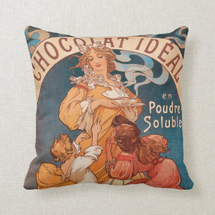 Almofada Propaganda francesa do vintage do chocolate