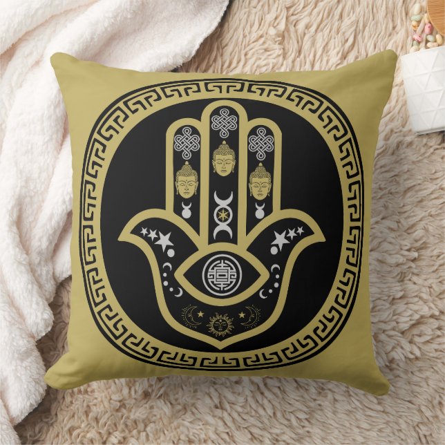 Almofada Proteção do Olho Mau da Mão Hamsa (Cobertor)