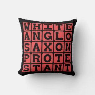 Almofada Protestante Anglo-Saxão Branco, WASP