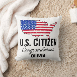 Almofada Proud New U.S. Citizen – American Map