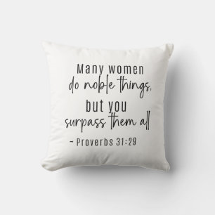 Almofada Proverbs 31 Mulheres Muitas Mulheres Fazem Coisas