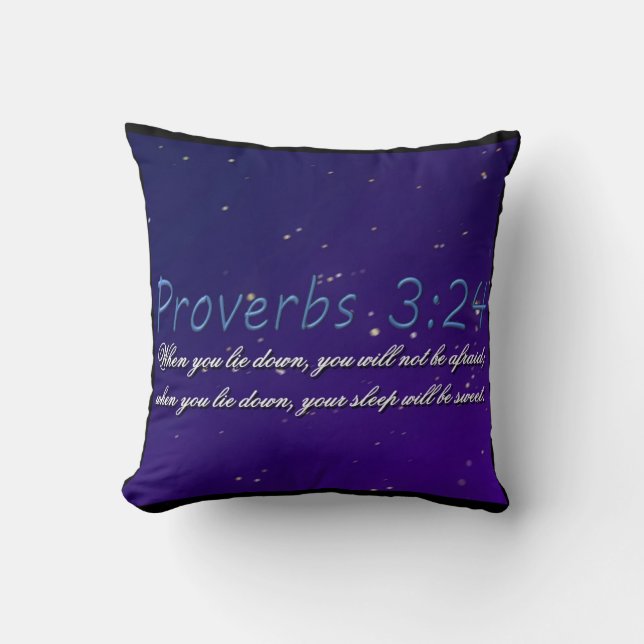 Almofada Proverbs 3:24 Pillow (Frente)