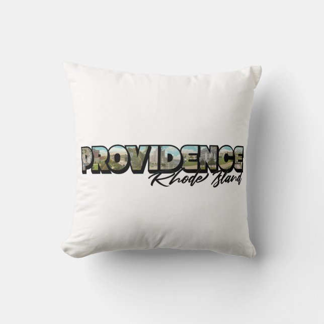 Almofada Providence Rhode Island Big Letter T-Shirt (Frente)
