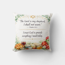 Almofada Psalm 23:1, Messianic Jewish Decor, Bible Verse