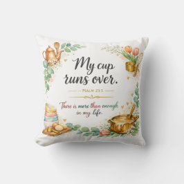 Almofada Psalm 23:5 Bible Verse, Messianic Jewish Decor