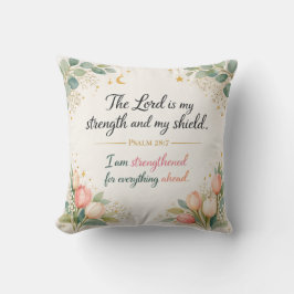 Almofada Psalm 28:7 Bible Verse, Messianic Jewish Decor