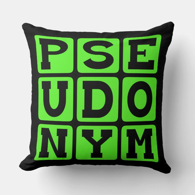 Almofada Pseudônimo, Alias (Frente)