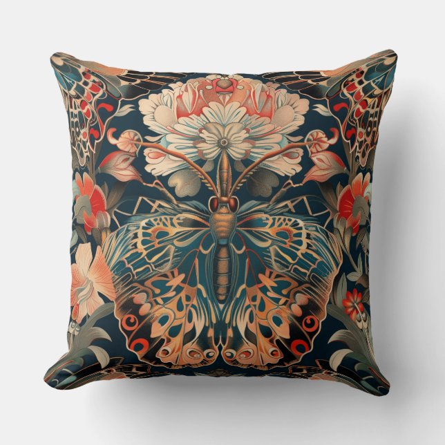 Almofada Psicodélica de tapeçaria Botânica (Frente)