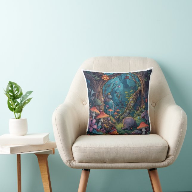 Almofada Psychedelic woodland cushion (Cadeira)