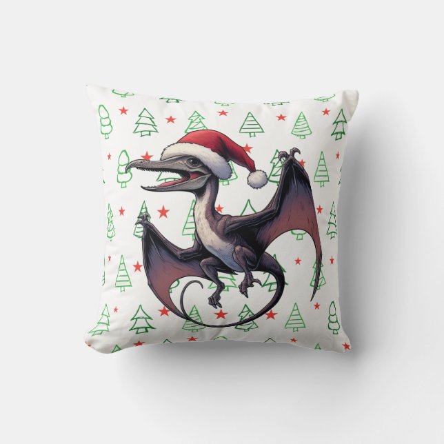 Almofada Pterodactyl de Natal (Frente)