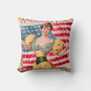 Almofada Publicidade American Flag Vintage