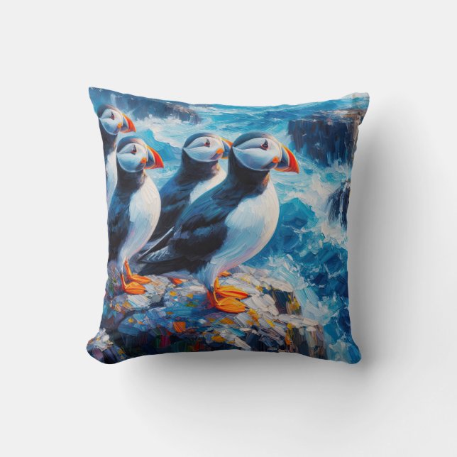 Almofada Puffins (Frente)