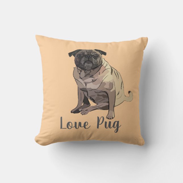 Almofada Pug Amor (Frente)