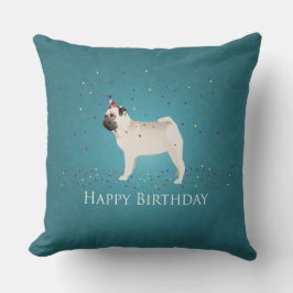 Almofada Pug Birthday Design