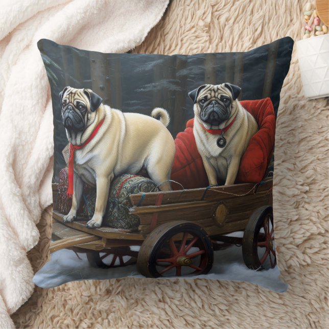 Almofada Pug Christmas Fesason Season (Cobertor)