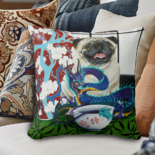 Almofada Pug e Dragon