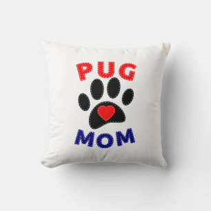 Almofada Pug Mãe Cachorro Mãe Desenho