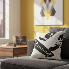 Almofada Pulo de Skate Personalizado – Preto e Branco