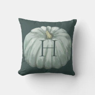 Almofada Pumpkin De Queda De Teal Monograma