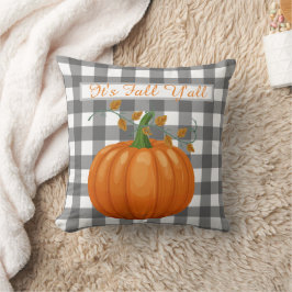 Almofada Pumpkin de Xadrez Negra Branca