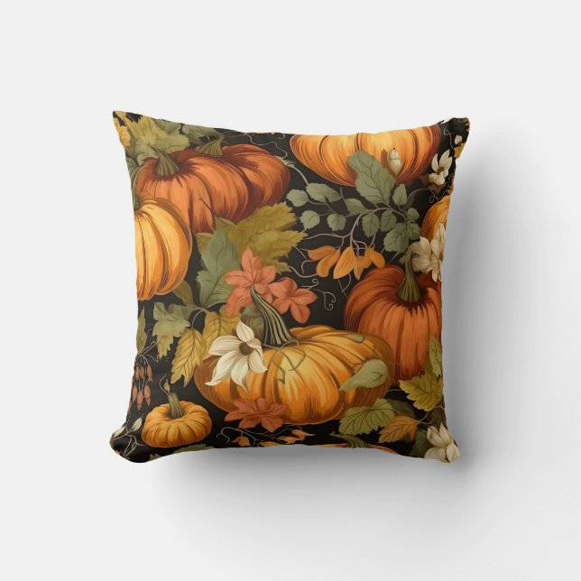 Almofada Pumpkin Fall Autumn Russe (Frente)