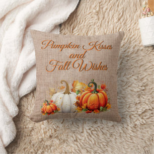 Almofada Pumpkin Kisses e Desejos da Queda (travesseiro rev
