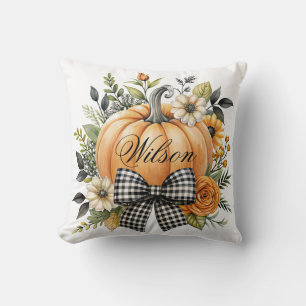 Almofada Pumpkin Laranja de Queda com Travesseiro decorativ