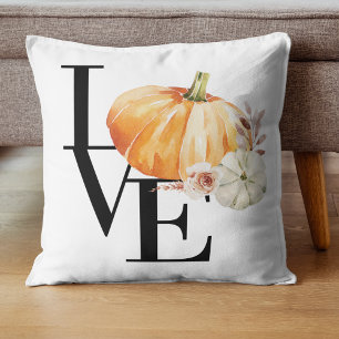 Almofada Pumpkin Laranja Moderno Com Amor