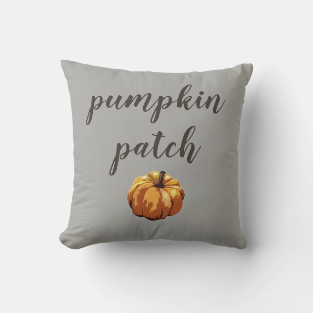 Almofada Pumpkin Patch do Outono Travesseiro decorativo do  (Frente)