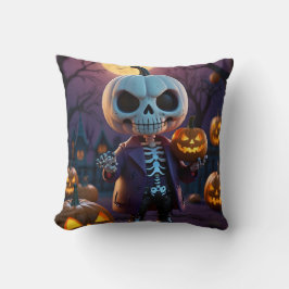 Almofada Pumpkin Patch Skeleton Companion