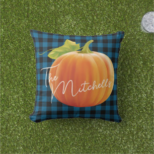 Almofada Pumpkin Personalizado No Padrão De Verificação De 