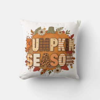Almofada Pumpkin Season – Autumn Flowers & Cozy Coussin