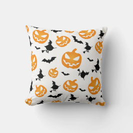 Almofada Pumpkin Sem Costura de Spookie Orange Halloween