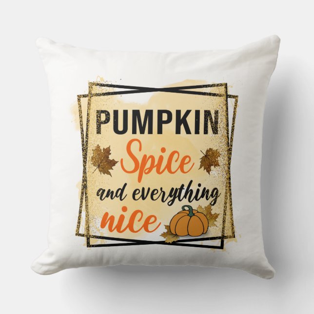 Almofada Pumpkin Spice e tudo de bom (Frente)