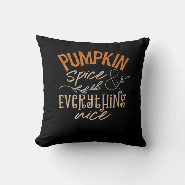 Almofada Pumpkin Spice E Tudo O Que É Bonito Boxy (Frente)