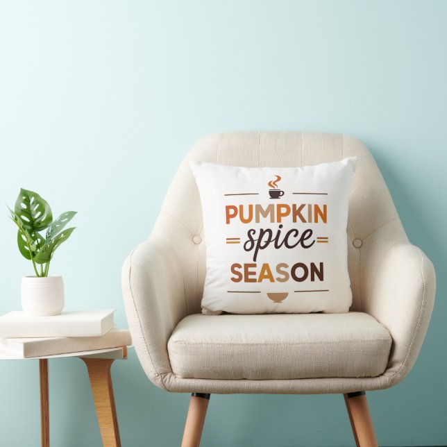 Almofada Pumpkin Spice Season Coffee Mug - Cozy Fall Autumn (Cadeira)