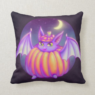 Almofada Pumpkin Suit Roxo Bat Noite Fog Arte