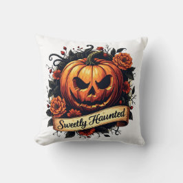 Almofada Pumpkin Vintage Doce-Assombrado | Floral Halloween
