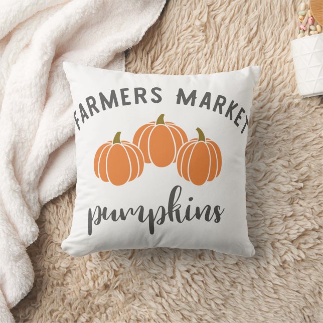 Almofada Pumpkins do mercado dos agricultores (Cobertor)