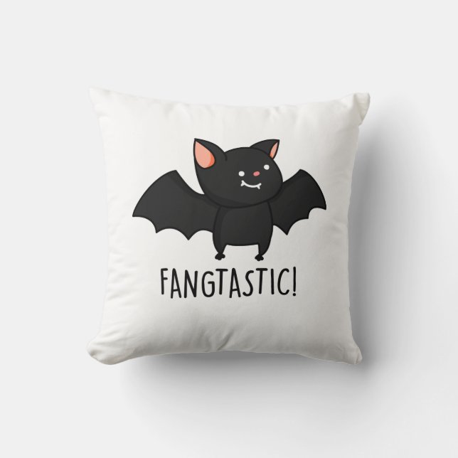 Almofada Punição de Halloween Engraçada Fangtástica  (Frente)